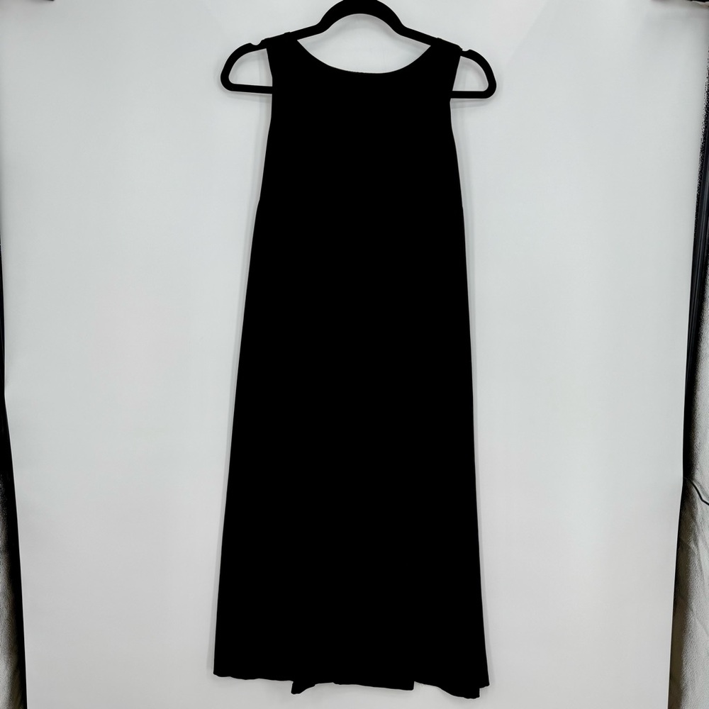 NWT Jill Sander 100% Silk Black Sleeveless Knee Length Size 36